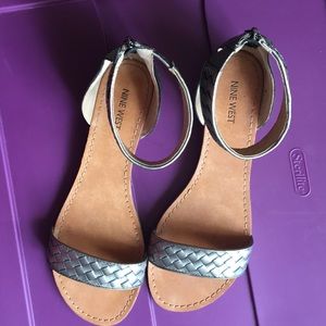 Nine West silver sandals